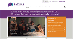 Desktop Screenshot of papyrus-uk.org